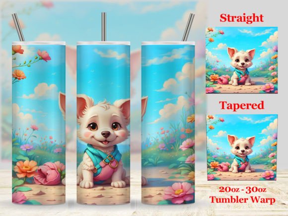 Baby Dog Tumbler Wrap PNG