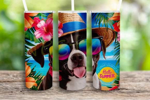 Boxer Dog Tumbler Wrap PNG