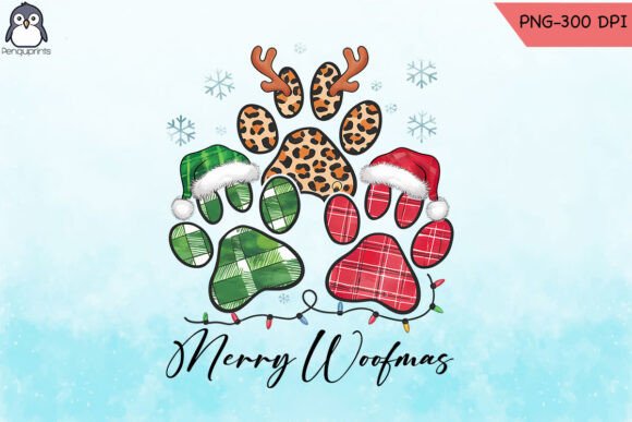 Dog Christmas Merry Woofmas PNG