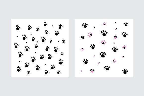 Dog Paw Footprint Pattern