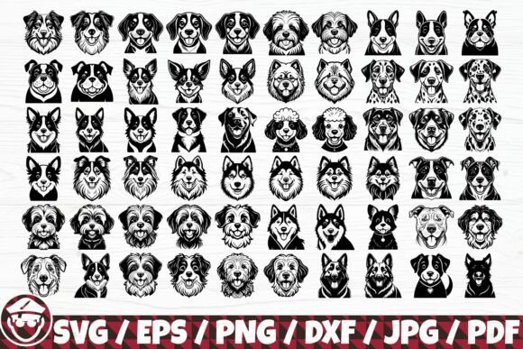 Embroidery Design Review: Dog Faces Dog Breeds Head X60 BUNDLE