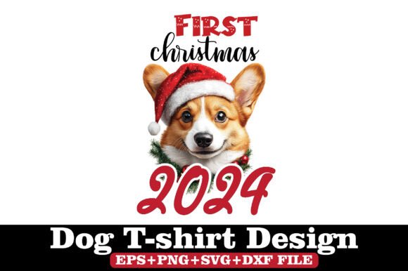 First Christmas 2024 Dog T-Shirt