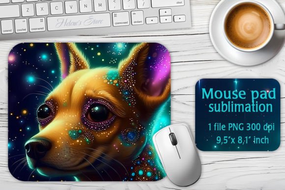 Galaxy Dog Sublimation Design