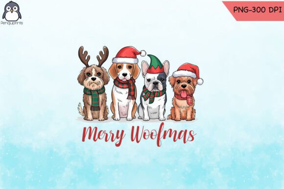 Merry Woofmas Dog Lover Christmas PNG
